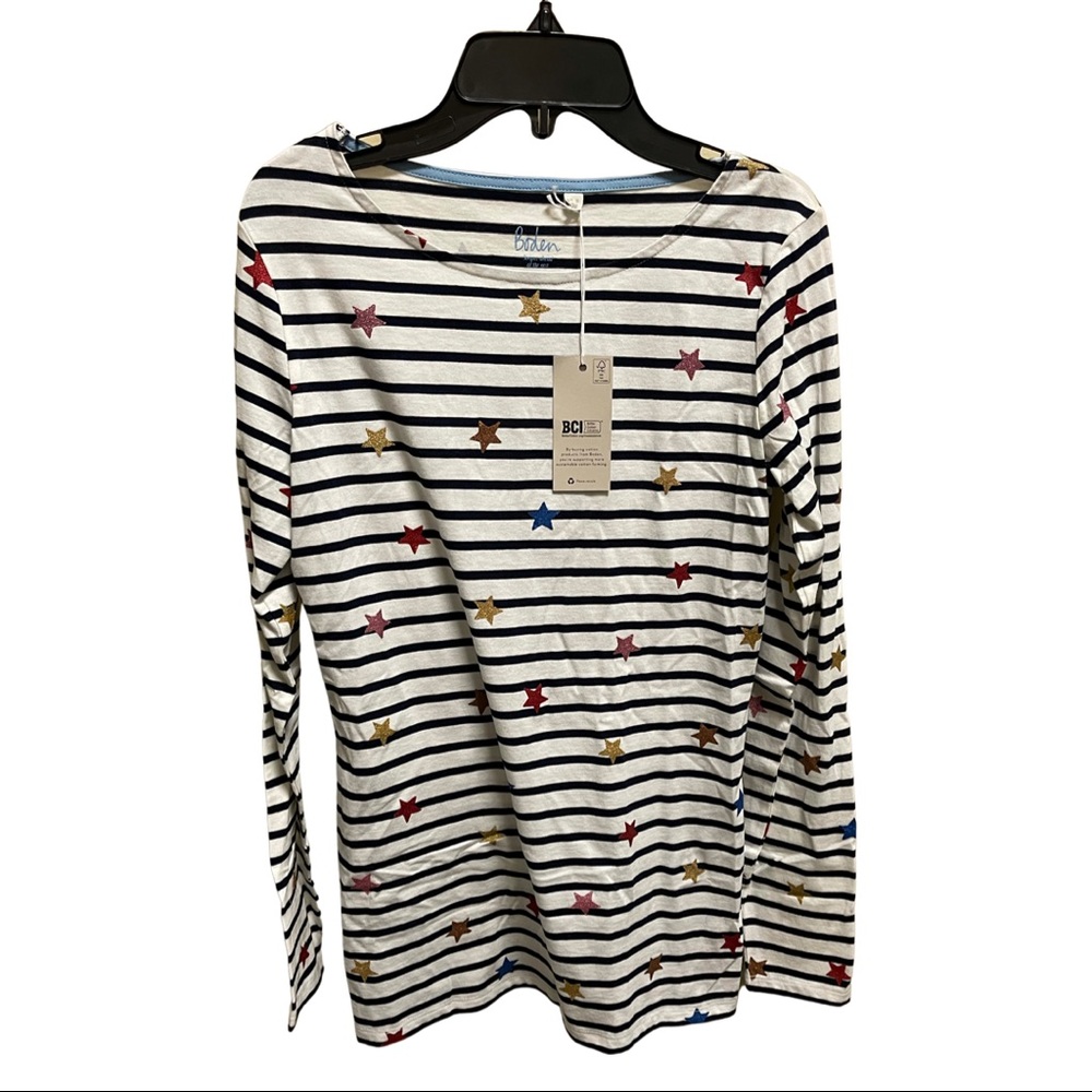 Boden star and stripes long sleeve tee